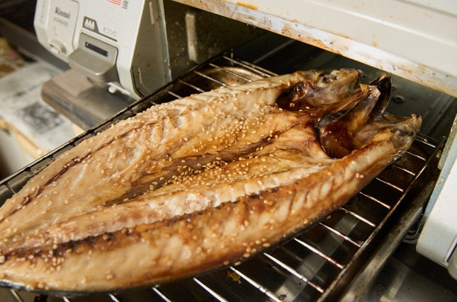 グリルで焼いた干物